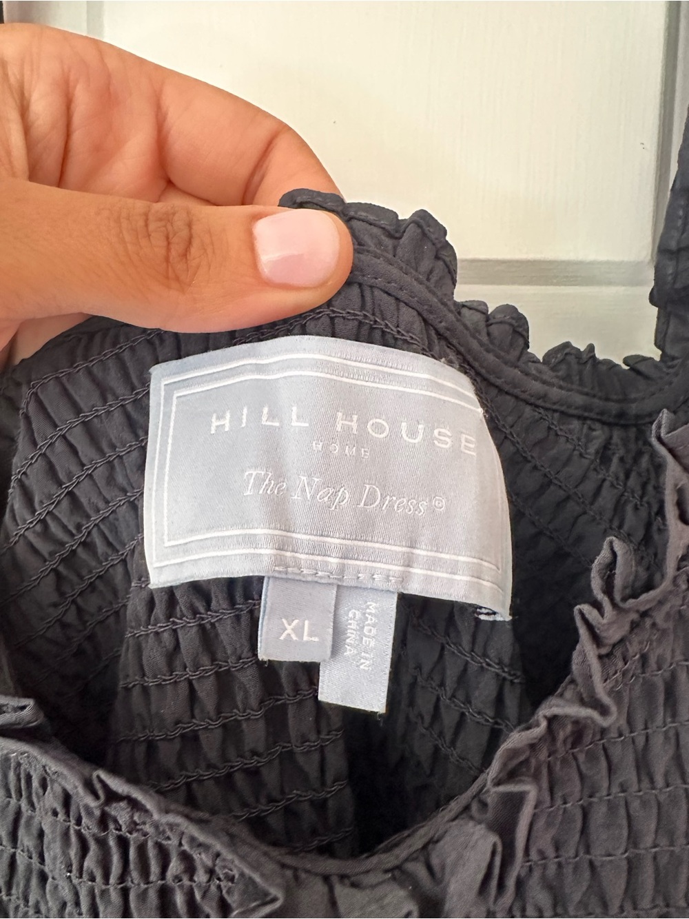 Hill House Black Midi Smocked Puff-Sleeve Dress - Picture 3 of 3